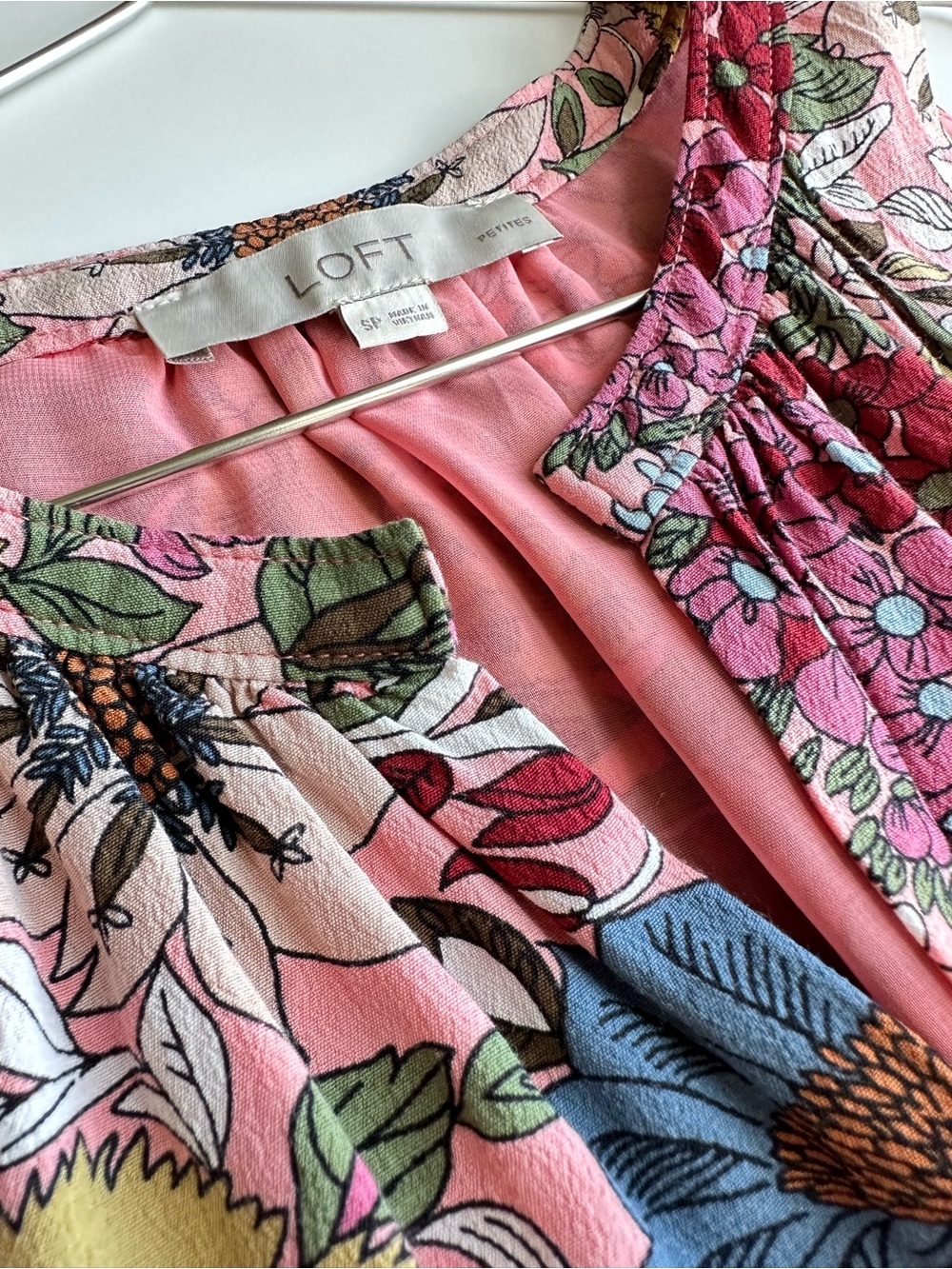LOFT Petite Floral Summer Dress Size 2P - Picture 5 of 12
